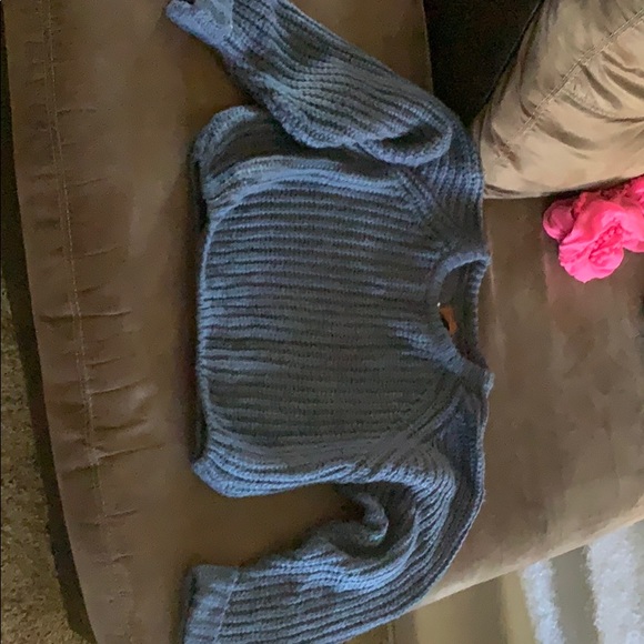 Blue chunky knit sweater POL size L - Picture 1 of 6